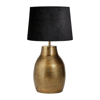 Duża lampa stojąca Humphrey mosiądz z abażurem